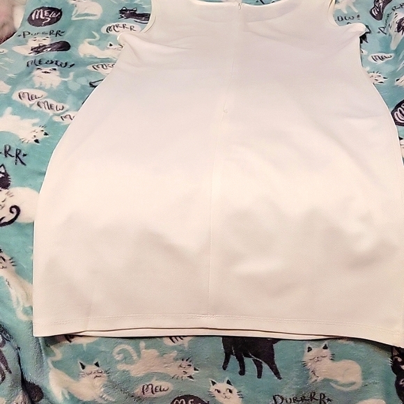 Womans cream colored dress with gold studs .size medium.  Moon River. - Picture 3 of 5